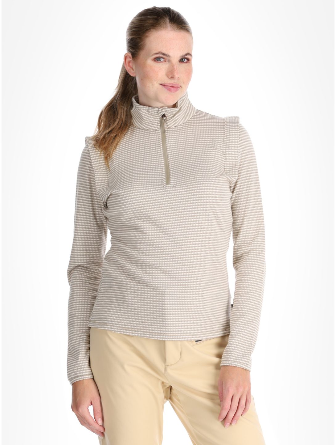 Protest, PRTIVORY 1/4 zip skipully dames Bamboo Beige beige 