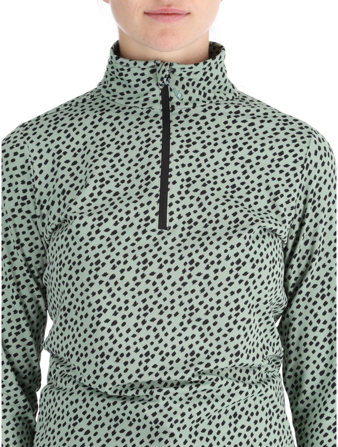 Protest, PRTKACEY 1/4 zip GA Ski pully dames Green Baygreen Groen 