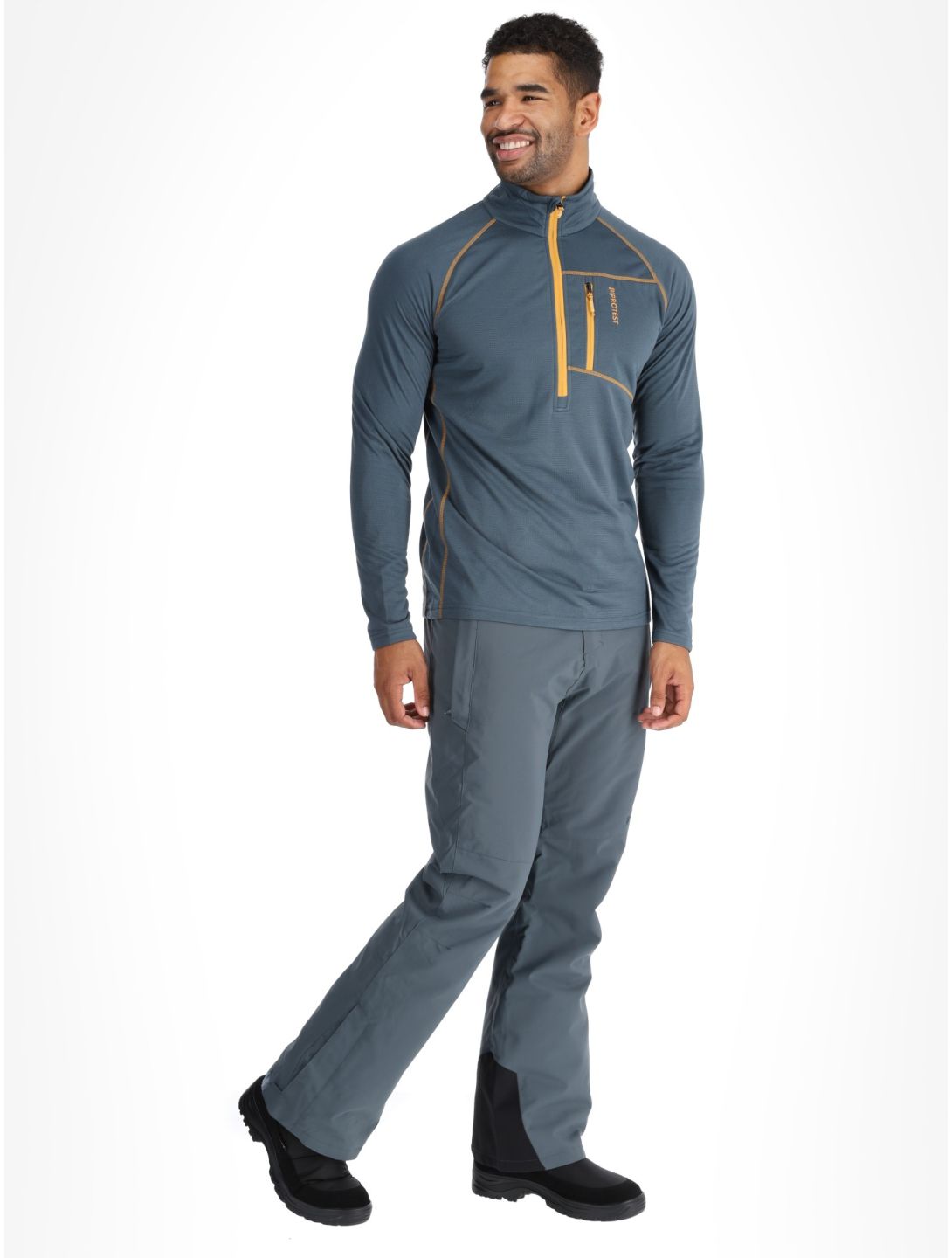 Protest, PRTKODY 1/4 zip GA Ski pully heren Yale Blue Blauw 