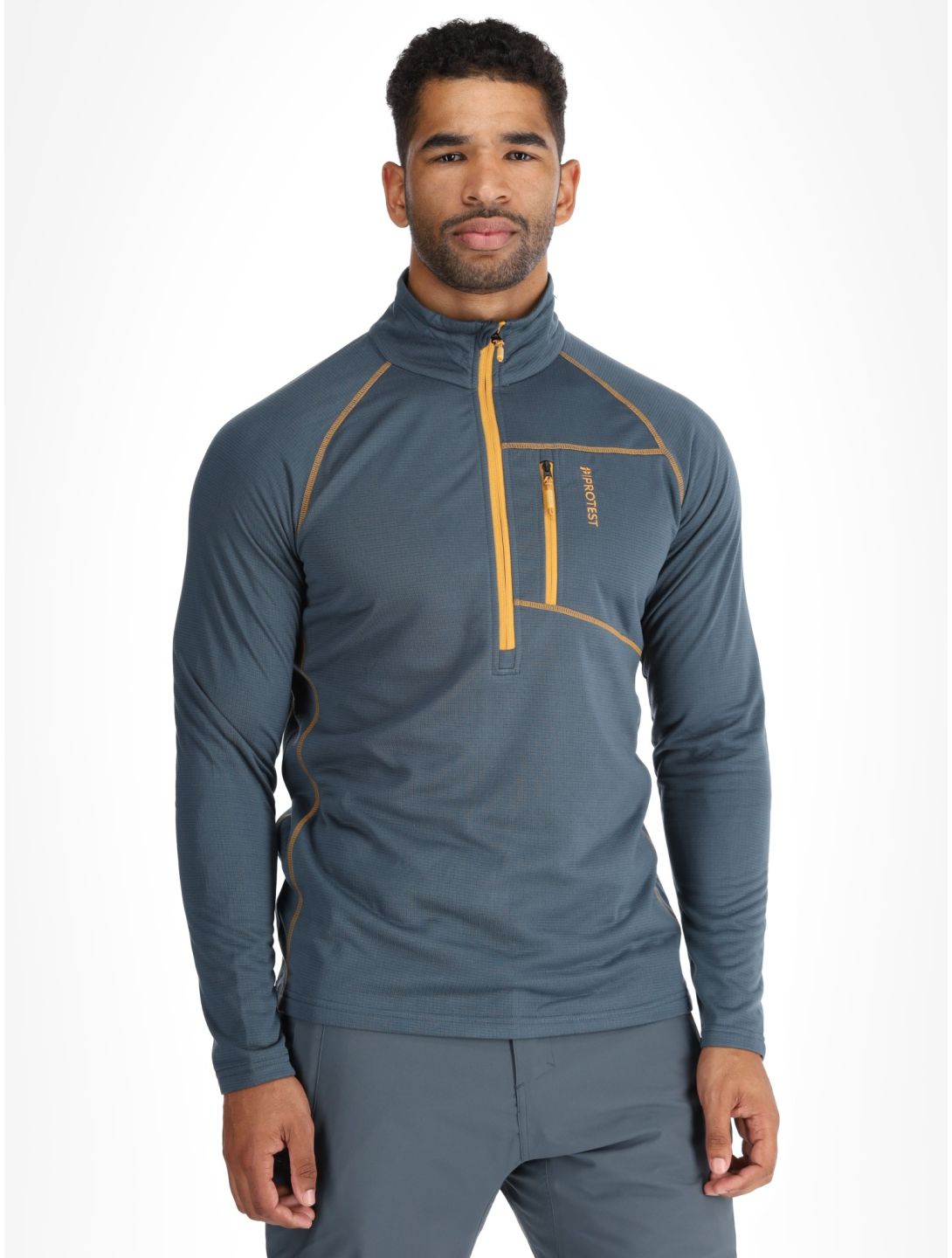 Protest, PRTKODY 1/4 zip GA Ski pully heren Yale Blue Blauw 