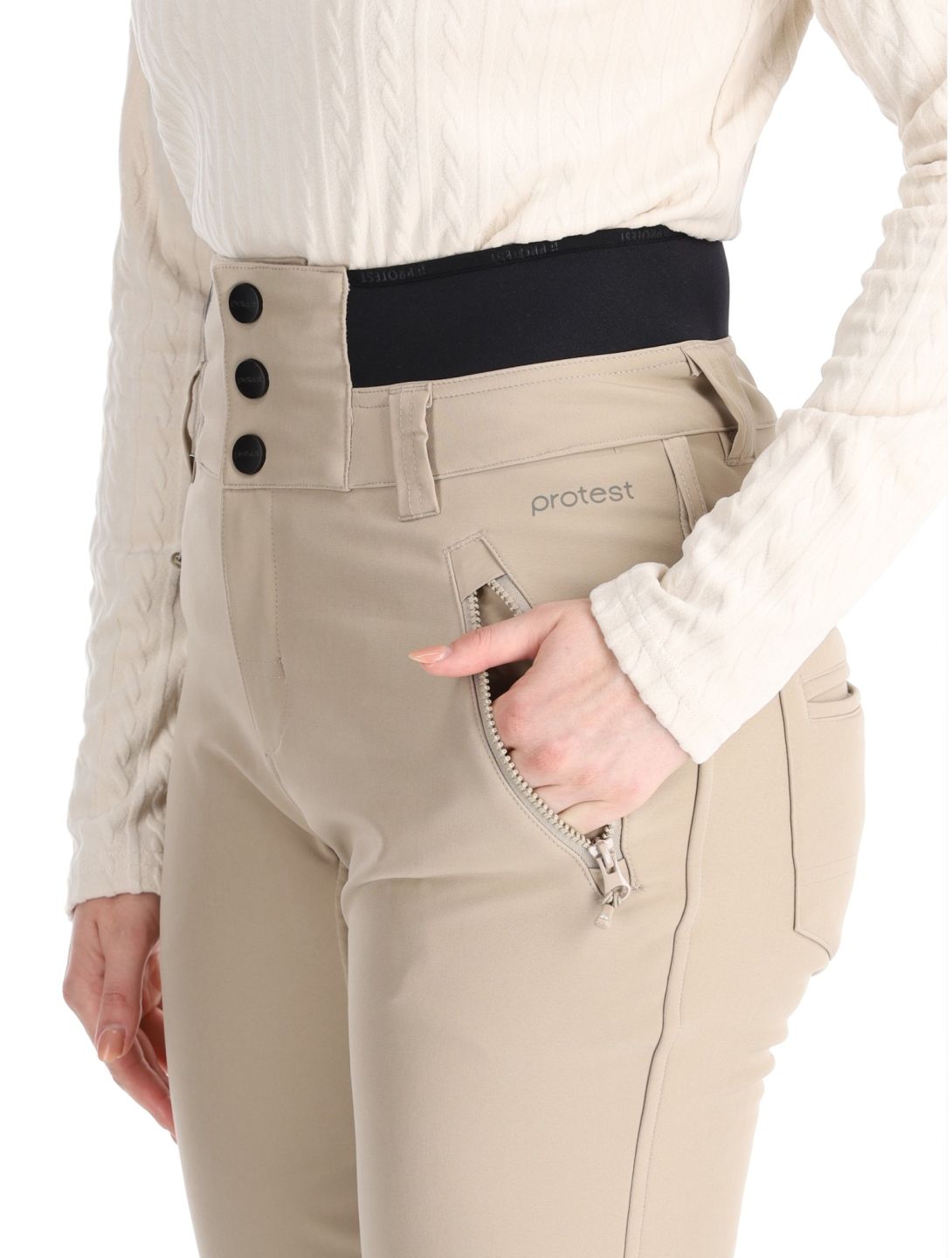 Protest, PRTLULLABYOS BA Skibroek Gevoerd dames Bamboo Beige Beige 