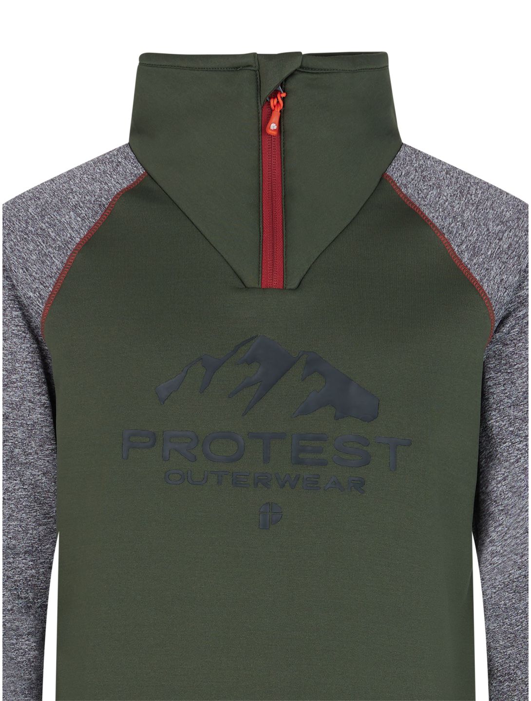 Protest, PRTRAF JR 1/4 zip skipully kinderen Thyme grijs, groen 