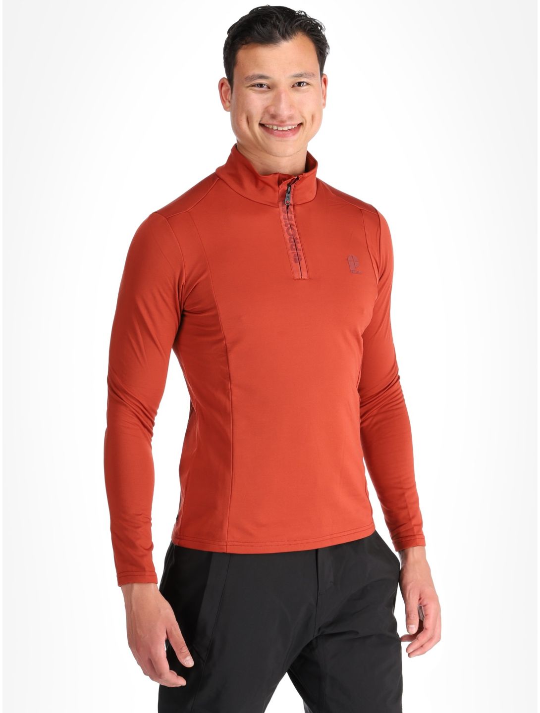 Protest, REWILL 1/4 zip top GA Ski pully heren Barn Red Rood 