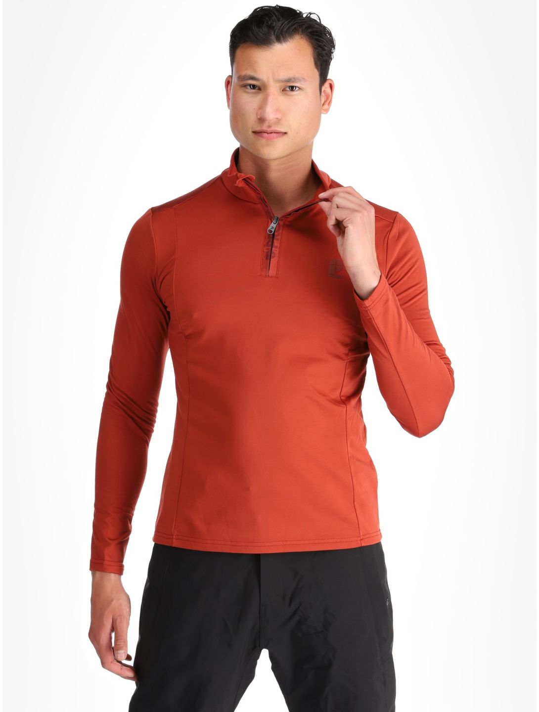 Protest, REWILL 1/4 zip top GA Ski pully heren Barn Red Rood 