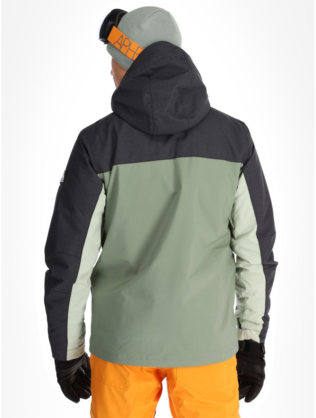 Quiksilver, Dawson AA Jas gevoerd heren Sea Spray Groen, Zwart 