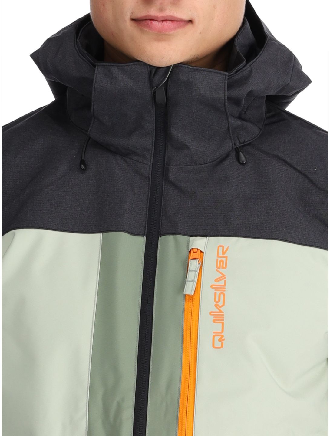 Quiksilver, Dawson AA Jas gevoerd heren Sea Spray Groen, Zwart 