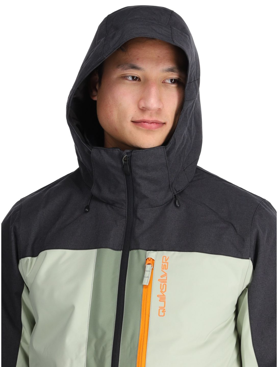 Quiksilver, Dawson AA Jas gevoerd heren Sea Spray Groen, Zwart 