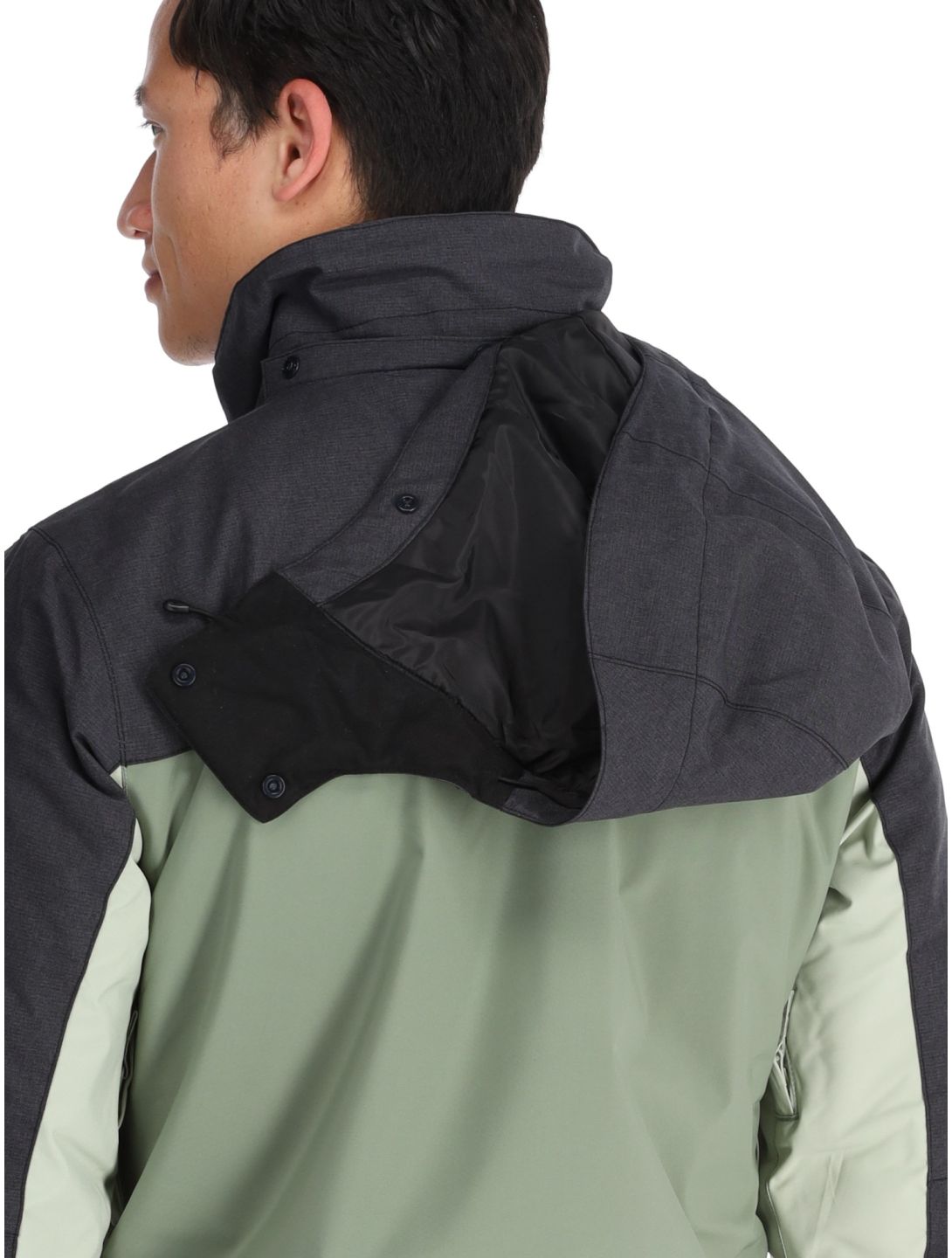 Quiksilver, Dawson AA Jas gevoerd heren Sea Spray Groen, Zwart 