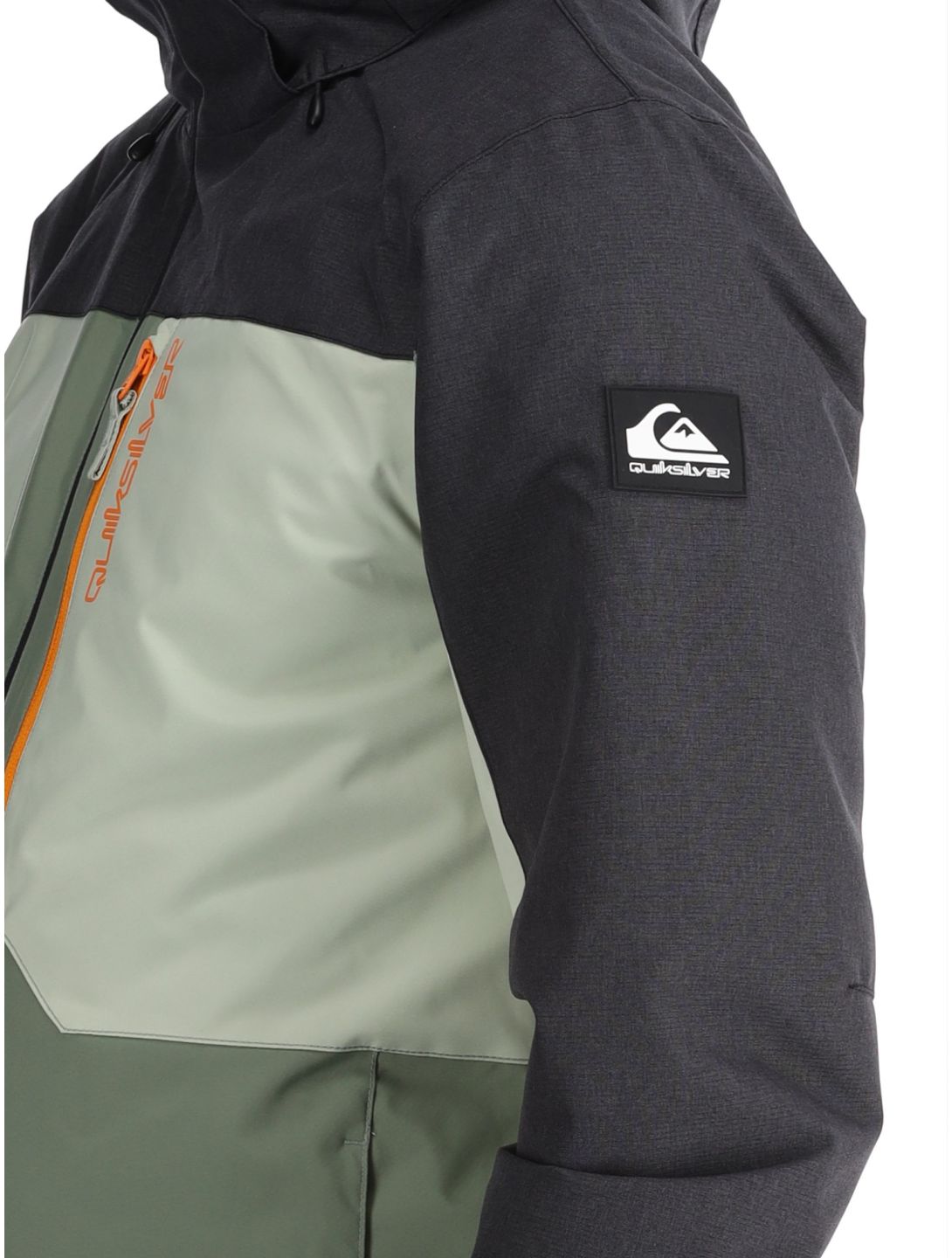 Quiksilver, Dawson AA Jas gevoerd heren Sea Spray Groen, Zwart 