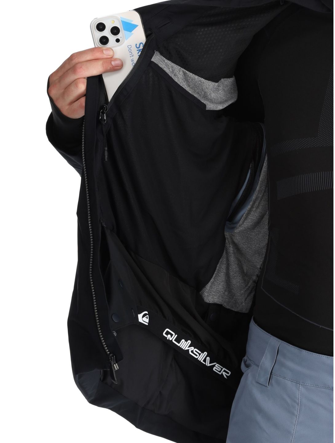 Quiksilver, Forever Strecht Gore-Tex AA Jas gevoerd heren Flint Stone Grijs 