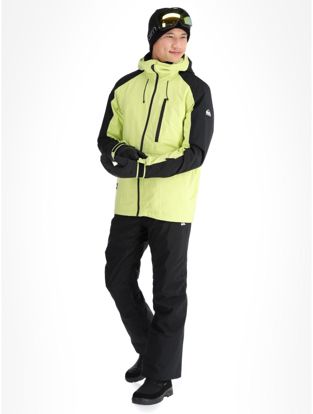 Quiksilver, Mission Block AA Jas gevoerd heren Celery Green Groen, Zwart 