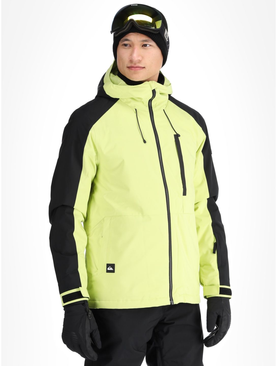 Quiksilver, Mission Block AA Jas gevoerd heren Celery Green Groen, Zwart 