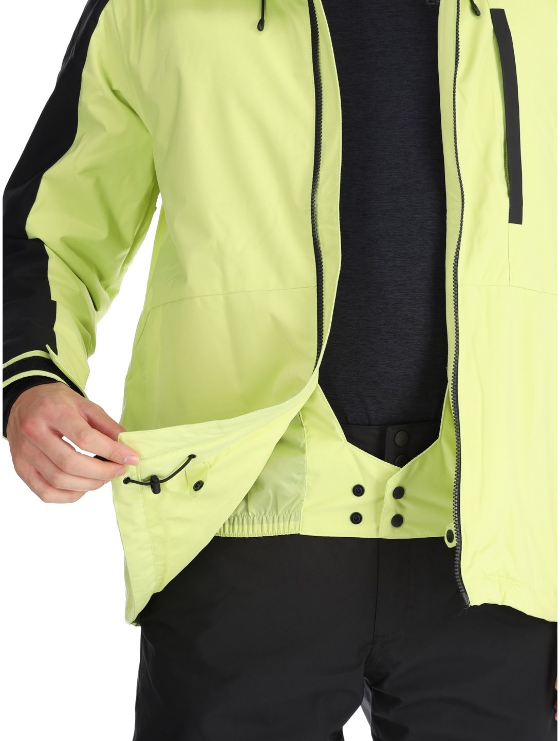 Quiksilver, Mission Block AA Jas gevoerd heren Celery Green Groen, Zwart 