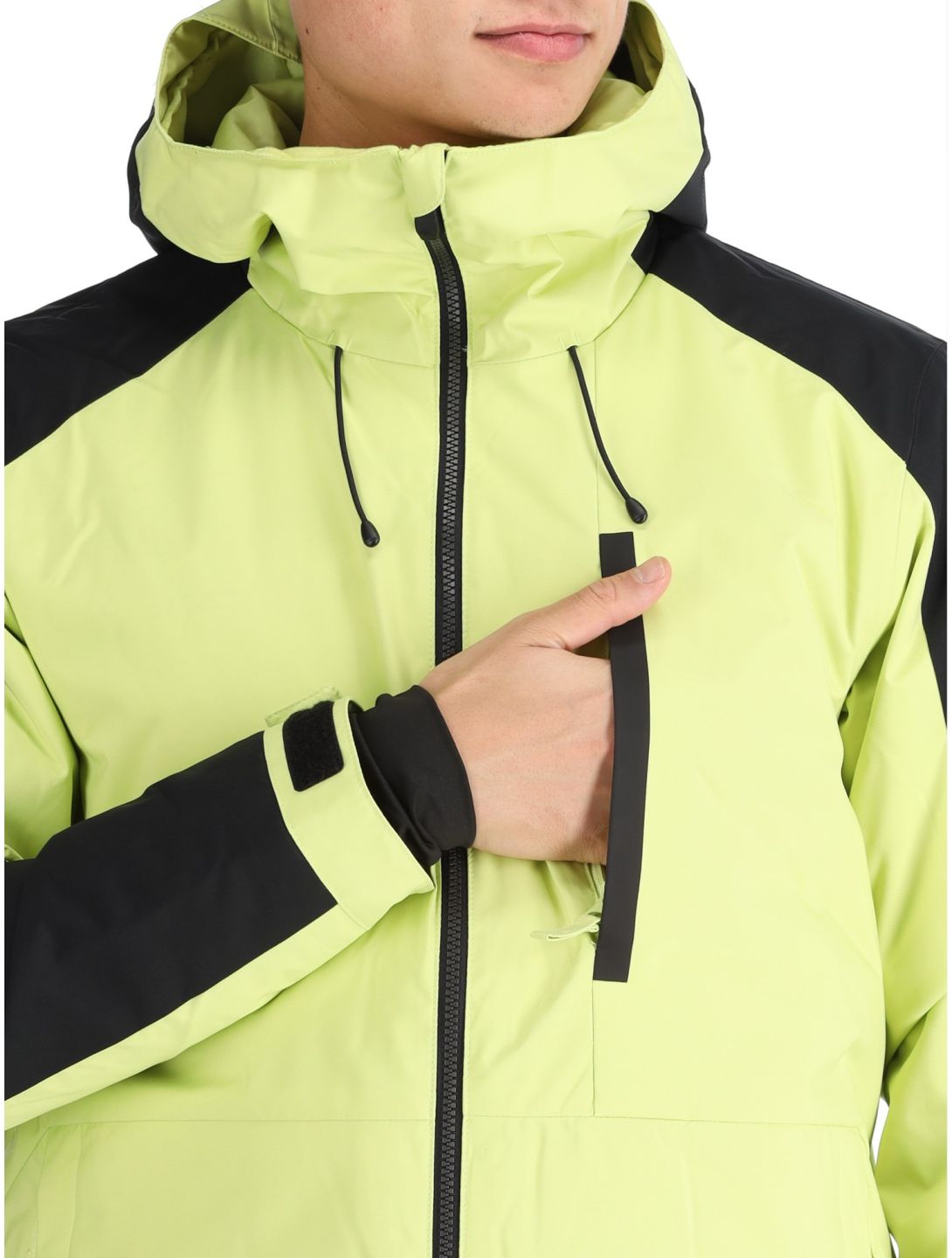 Quiksilver, Mission Block AA Jas gevoerd heren Celery Green Groen, Zwart 