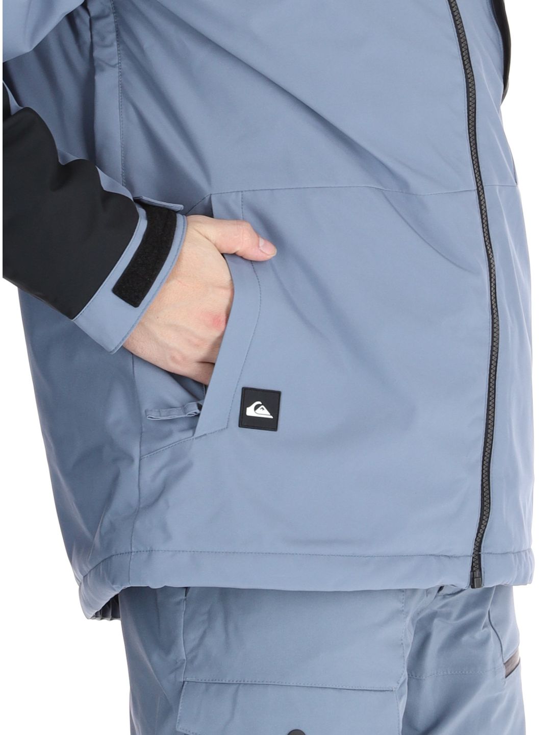 Quiksilver, Mission Block AA Jas gevoerd heren Flint Stone Grijs, Zwart 