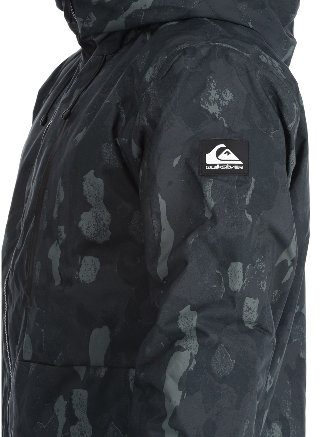 Quiksilver, Mission Printed AA Jas gevoerd heren Nature Zoom Dark Shadow Zwart 