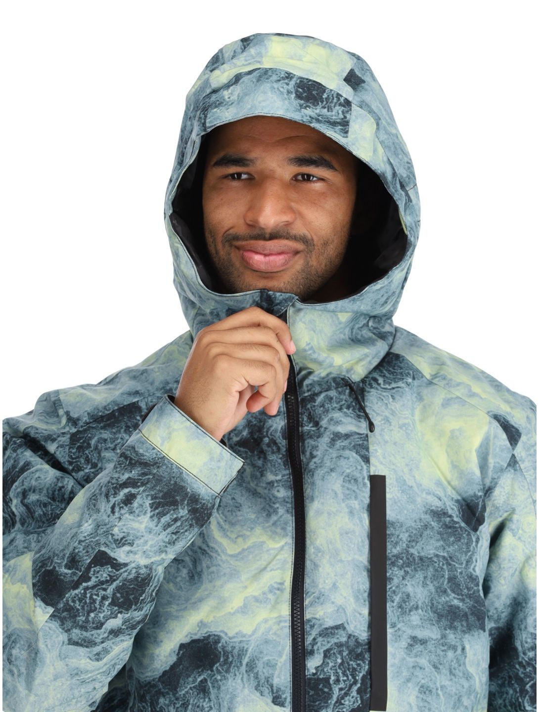 Quiksilver, Mission Printed AA Jas gevoerd heren Space Stone Celery Green Groen 