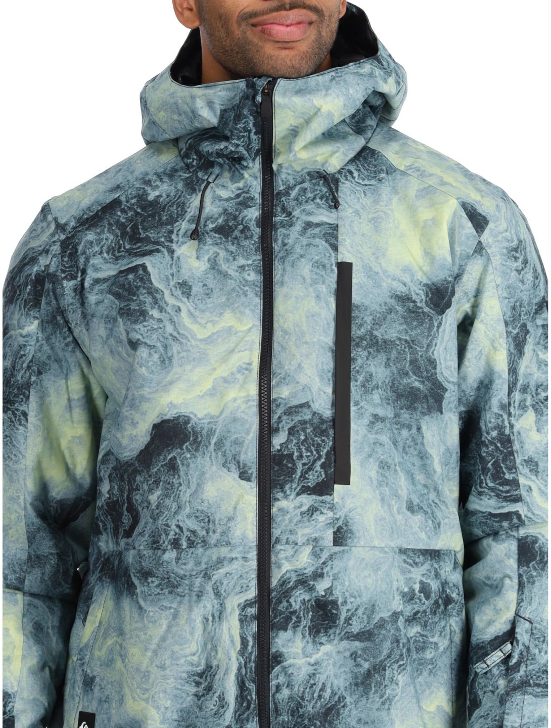 Quiksilver, Mission Printed AA Jas gevoerd heren Space Stone Celery Green Groen 