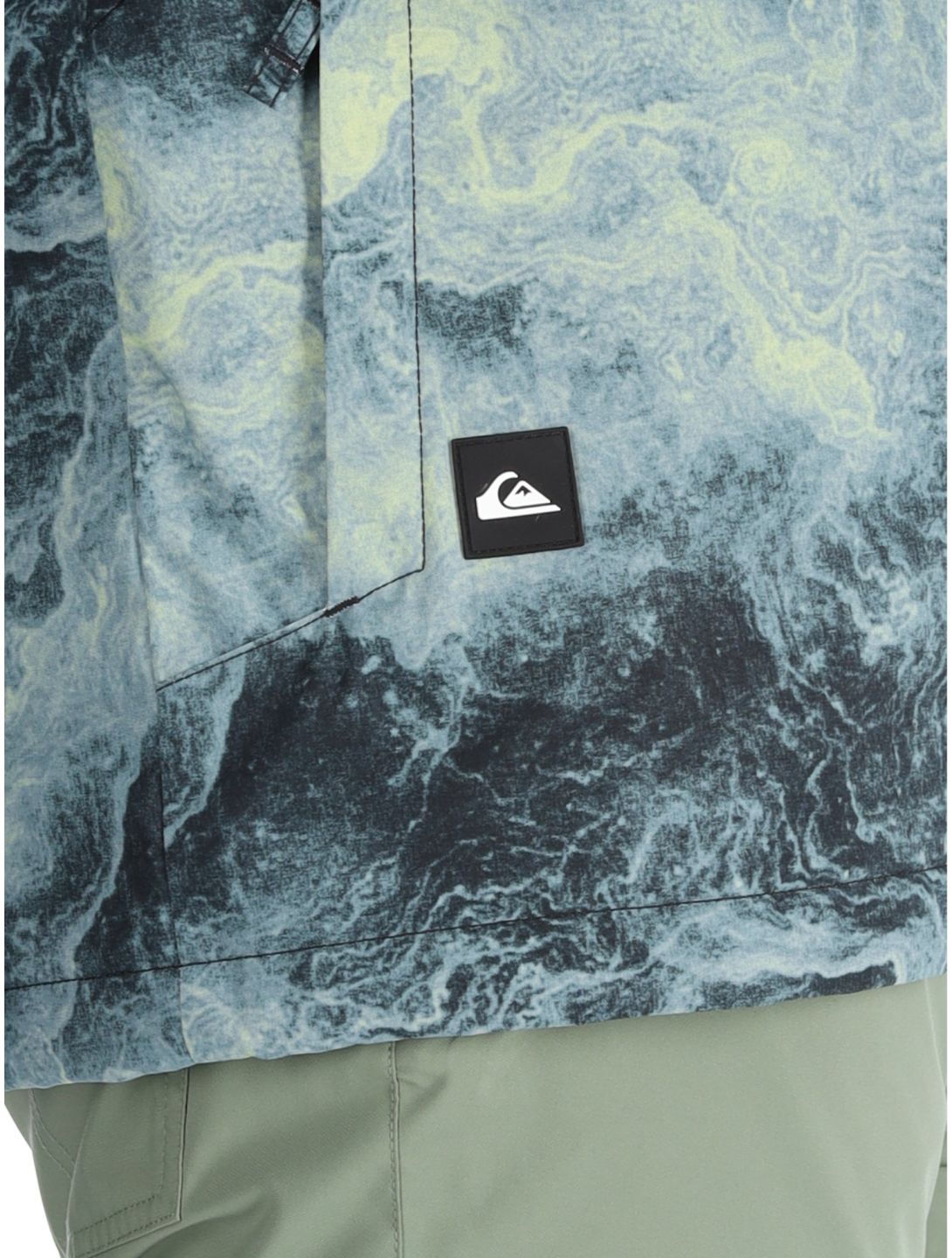 Quiksilver, Mission Printed AA Jas gevoerd heren Space Stone Celery Green Groen 