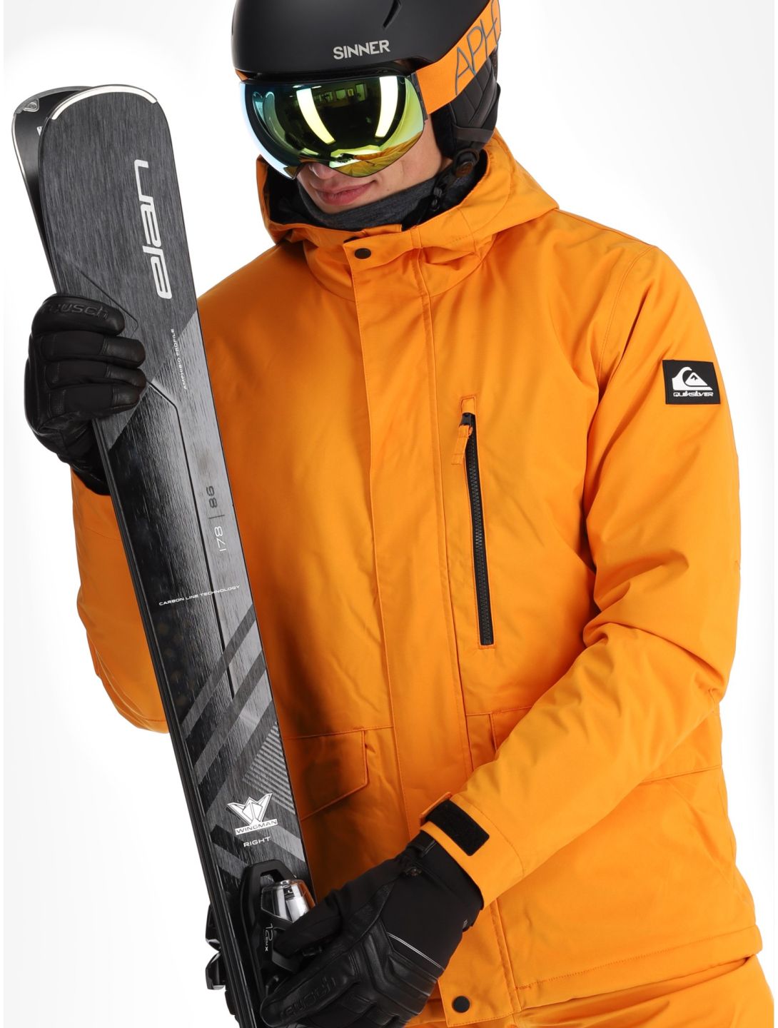 Quiksilver, Mission Solid AA Jas gevoerd heren Orange Pepper Oranje 