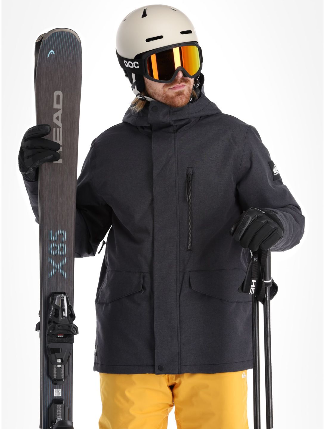 Quiksilver, Mission Solid ski-jas heren True Black zwart 