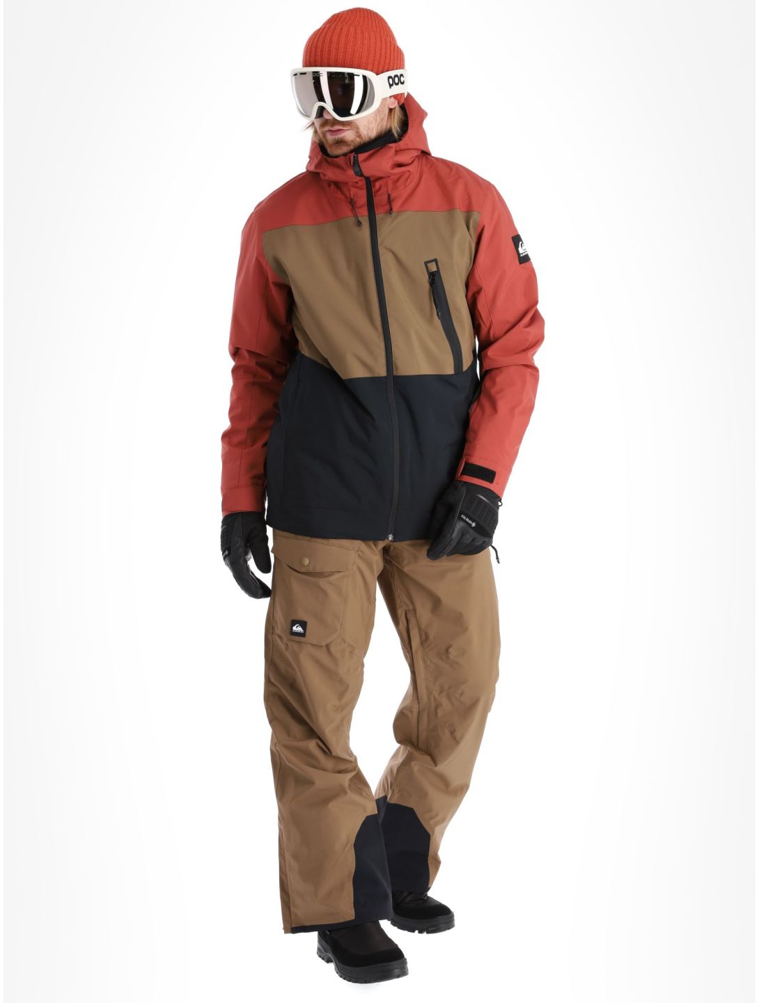 Quiksilver, Sycamore ski-jas heren Cub bruin, rood, zwart 