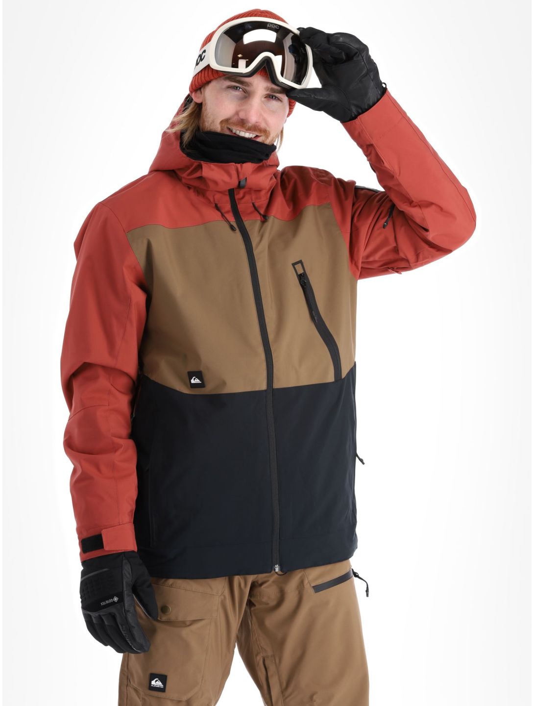 Quiksilver, Sycamore ski-jas heren Cub bruin, rood, zwart 