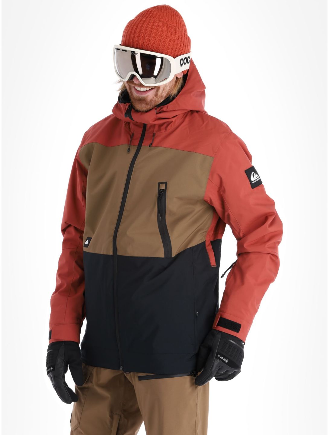 Quiksilver, Sycamore ski-jas heren Cub bruin, rood, zwart 