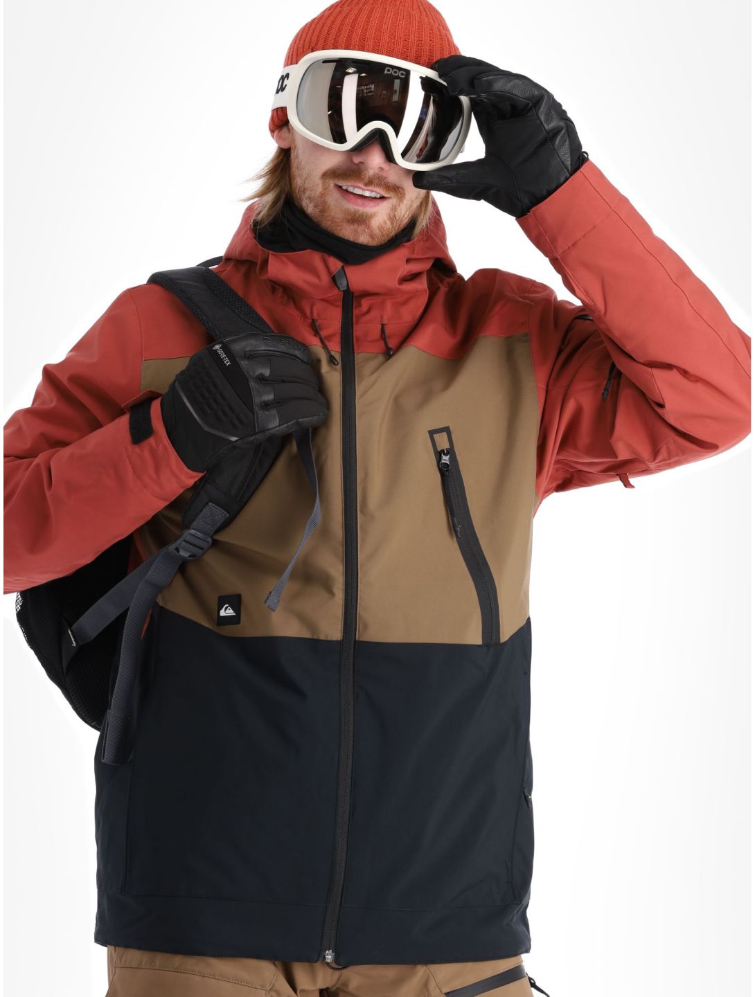 Quiksilver, Sycamore ski-jas heren Cub bruin, rood, zwart 