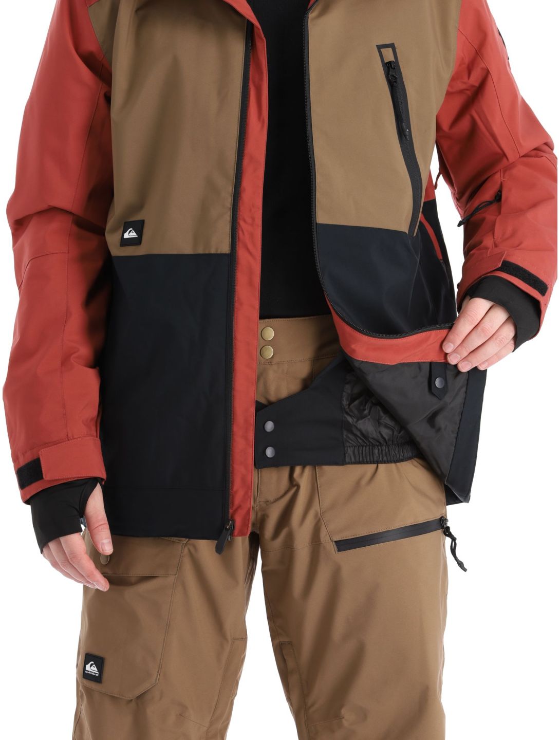 Quiksilver, Sycamore ski-jas heren Cub bruin, rood, zwart 