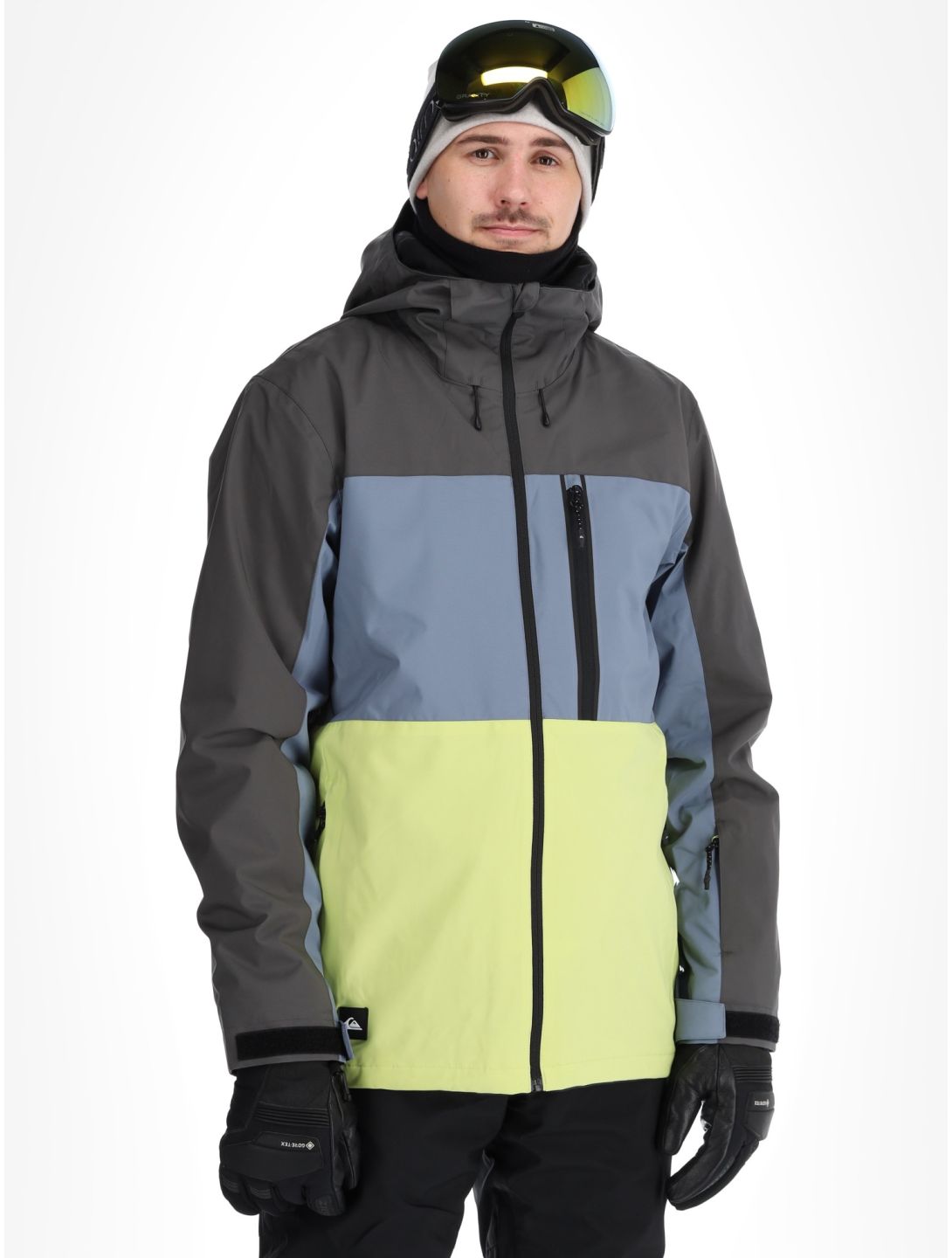 Quiksilver, Sycamore AA Jas gevoerd heren Dark Shadow Blauw, Grijs, Groen 