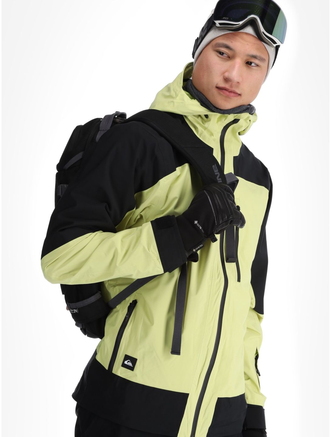 Quiksilver, Ultralight 20K AA Jas gevoerd heren Celery Green Groen, Zwart 