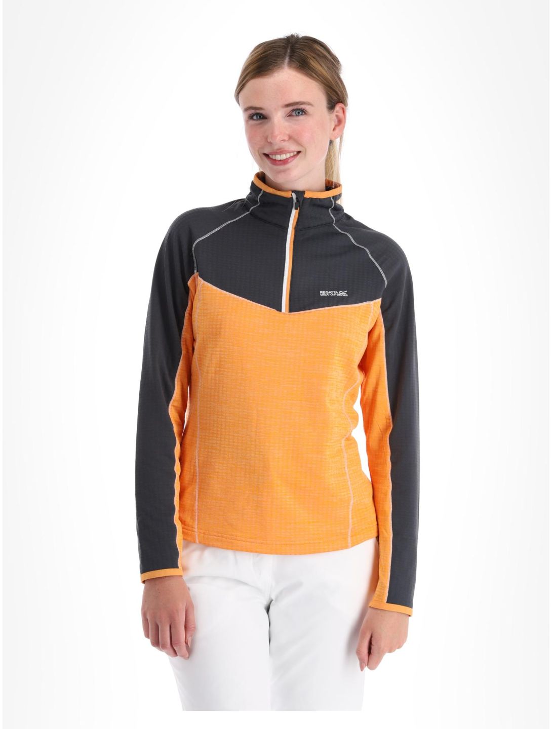 Regatta, Hepley skipully dames Abricot Crush / Seal Grey grijs, oranje 