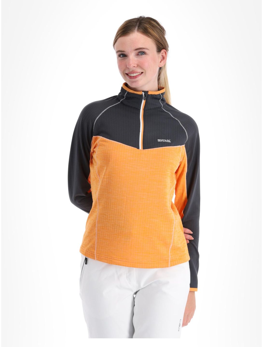 Regatta, Hepley skipully dames Abricot Crush / Seal Grey grijs, oranje 