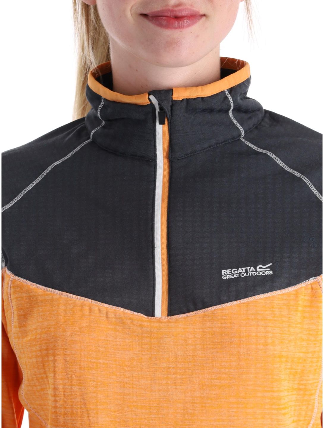 Regatta, Hepley skipully dames Abricot Crush / Seal Grey grijs, oranje 