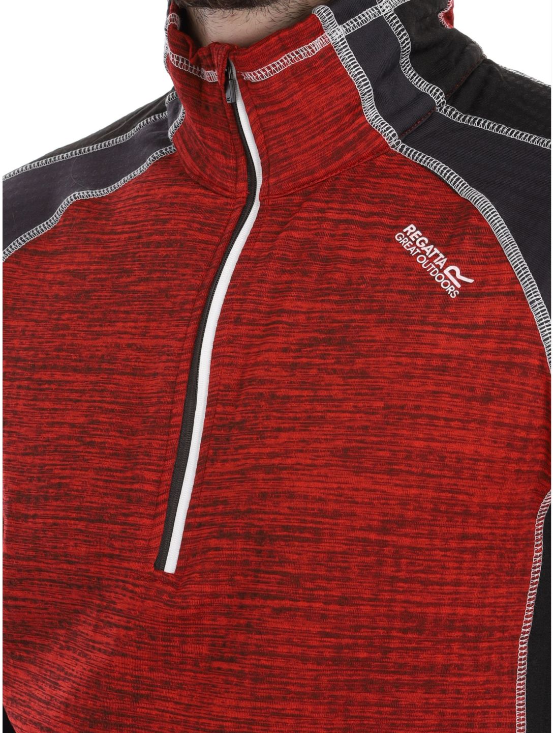 Regatta, Hepley skipully heren Danger Red / Ash grijs, rood 