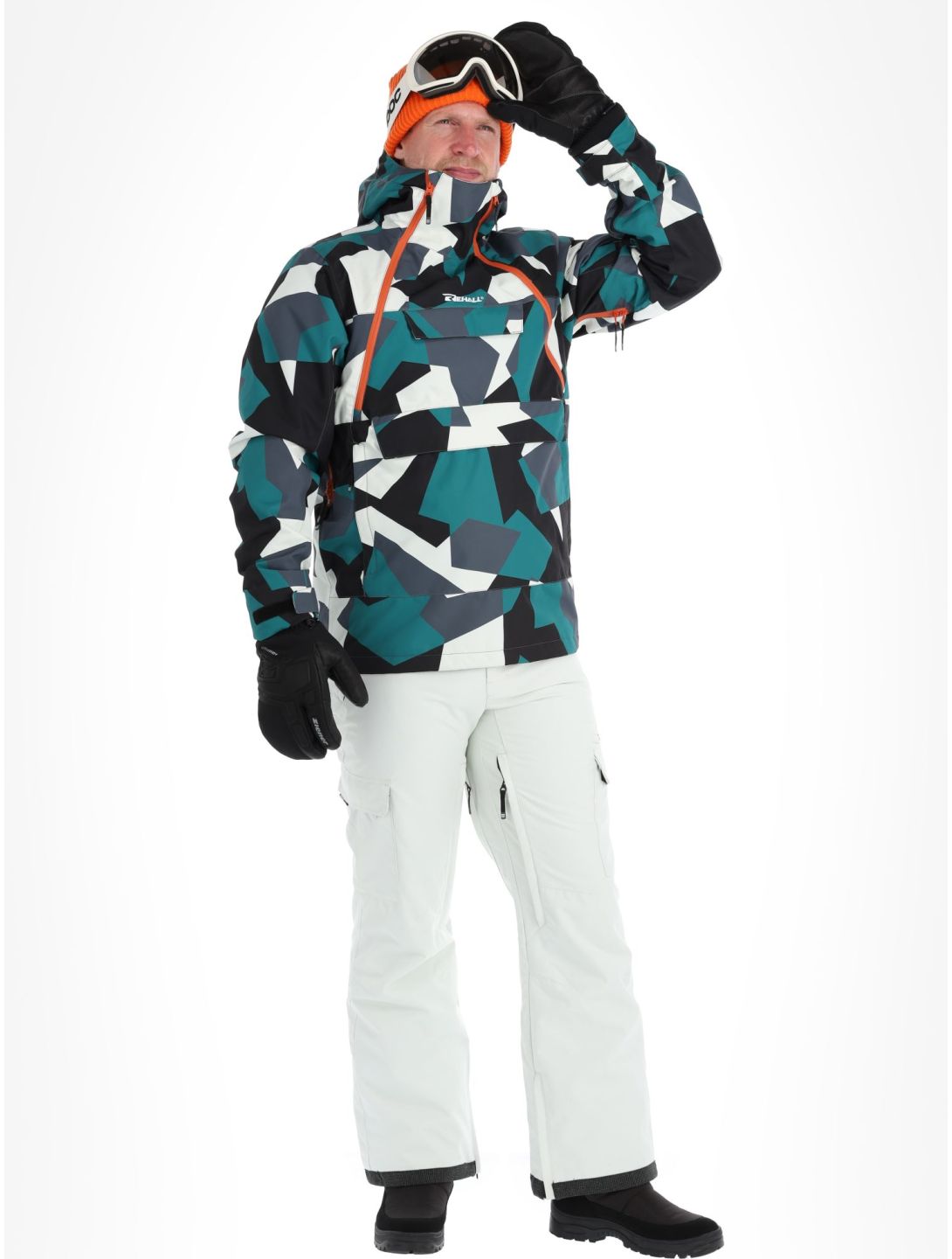 Rehall, Buck-R ski-jas heren Camo teal green groen, zwart 