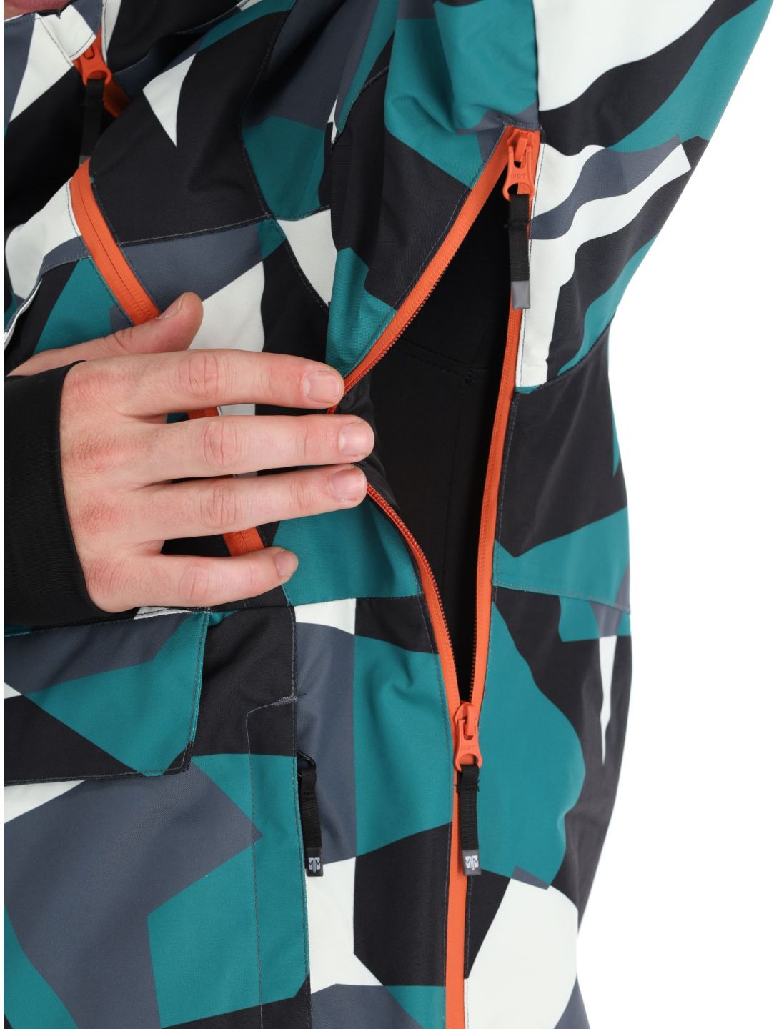 Rehall, Buck-R ski-jas heren Camo teal green groen, zwart 