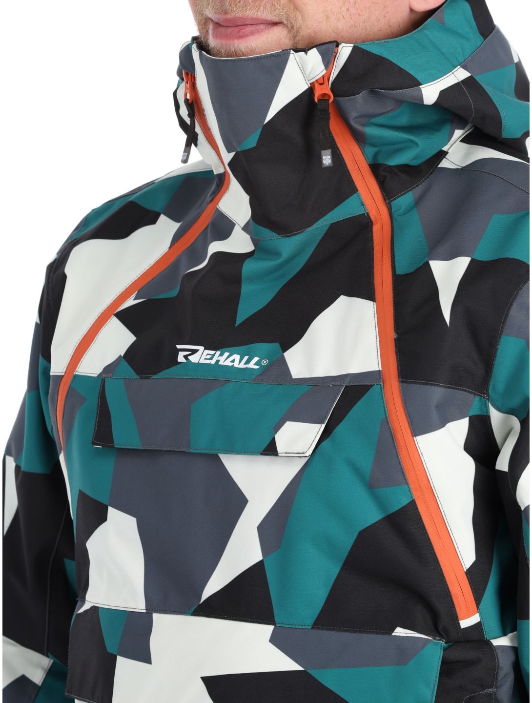 Rehall, Buck-R ski-jas heren Camo teal green groen, zwart 