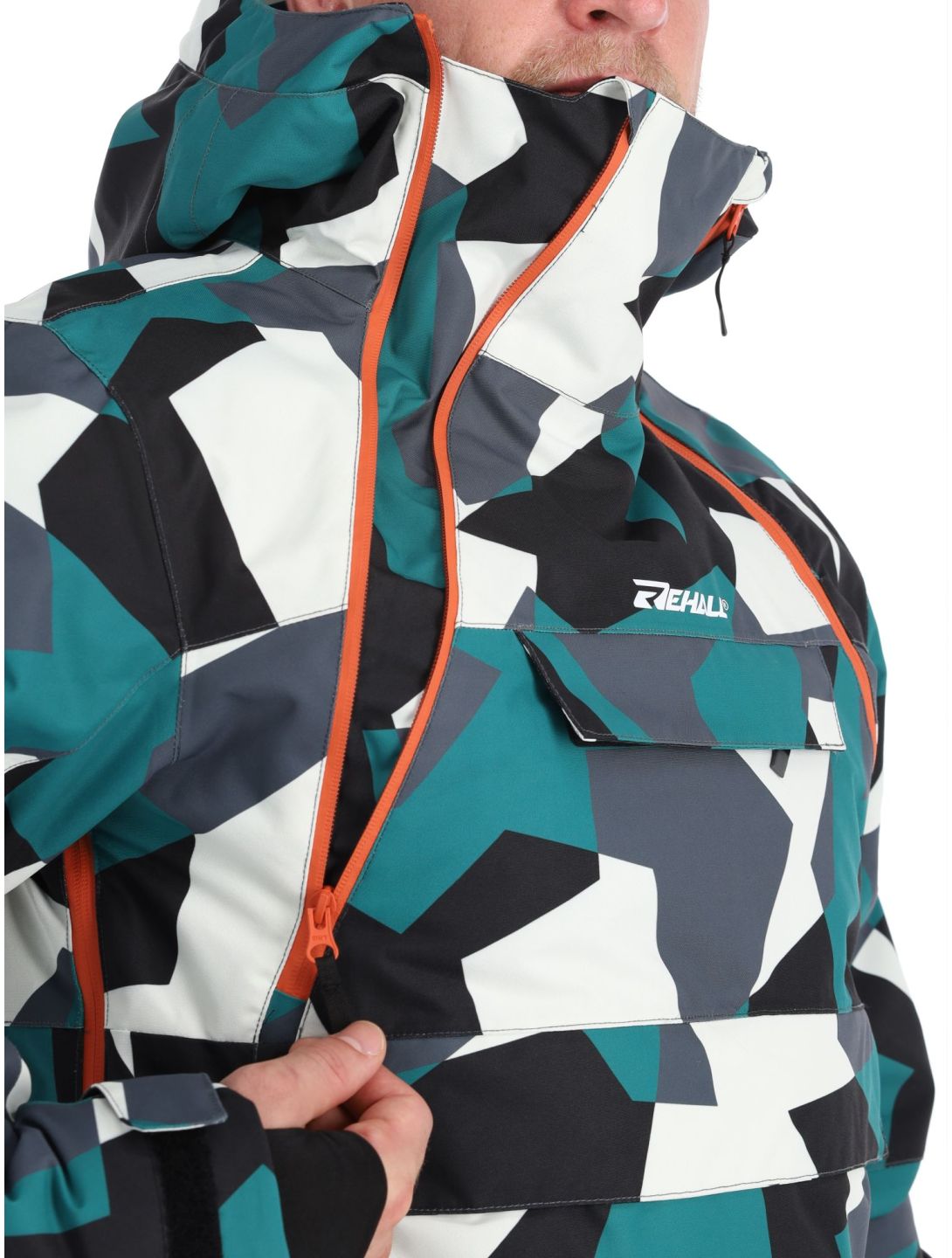 Rehall, Buck-R ski-jas heren Camo teal green groen, zwart 