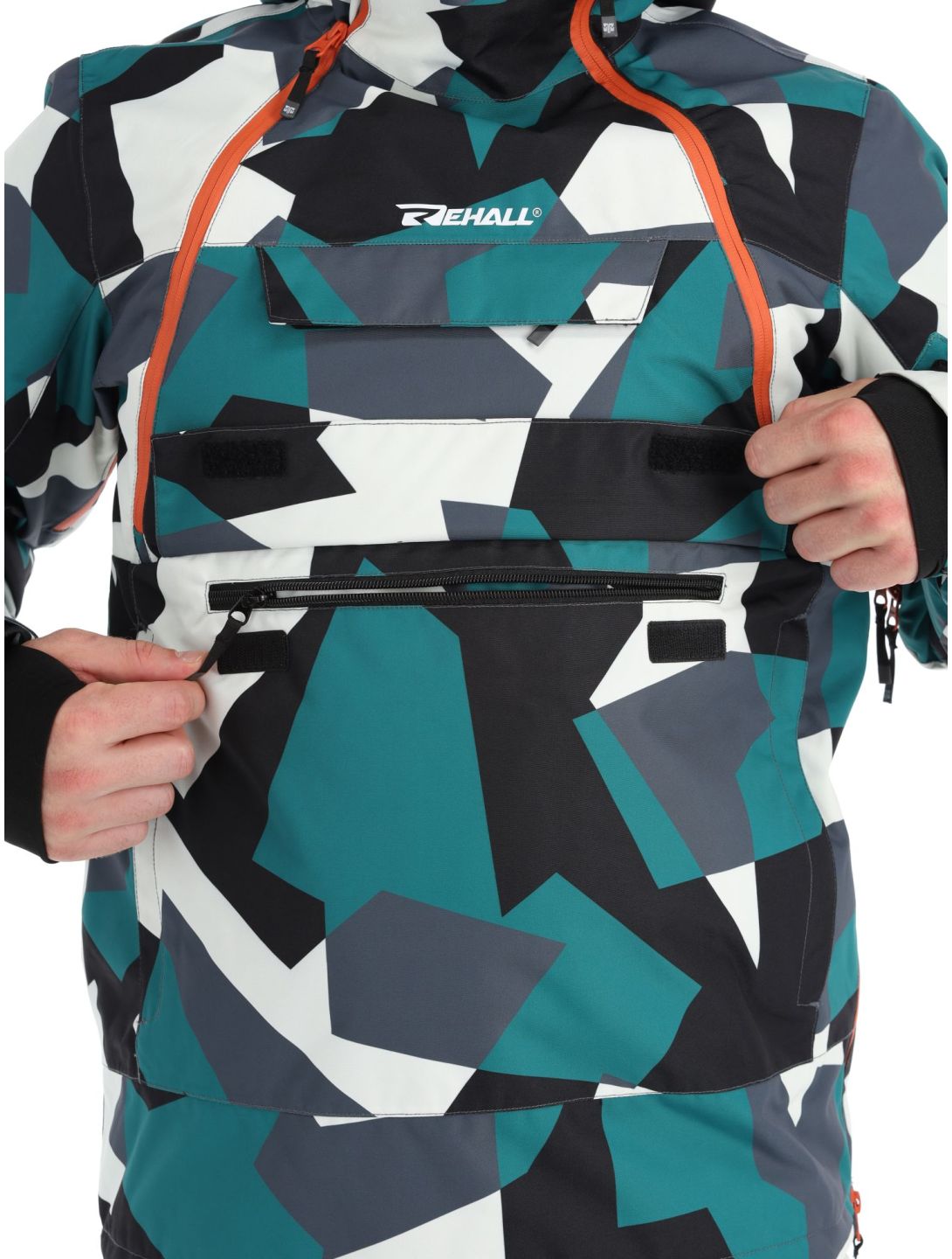 Rehall, Buck-R ski-jas heren Camo teal green groen, zwart 