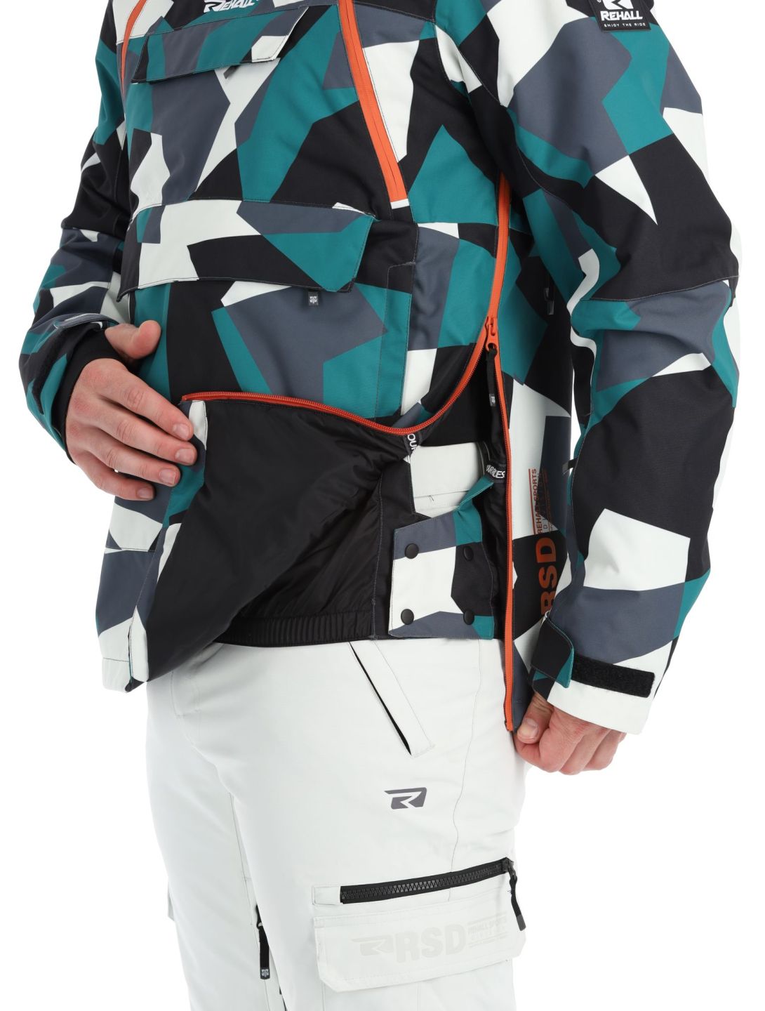 Rehall, Buck-R ski-jas heren Camo teal green groen, zwart 