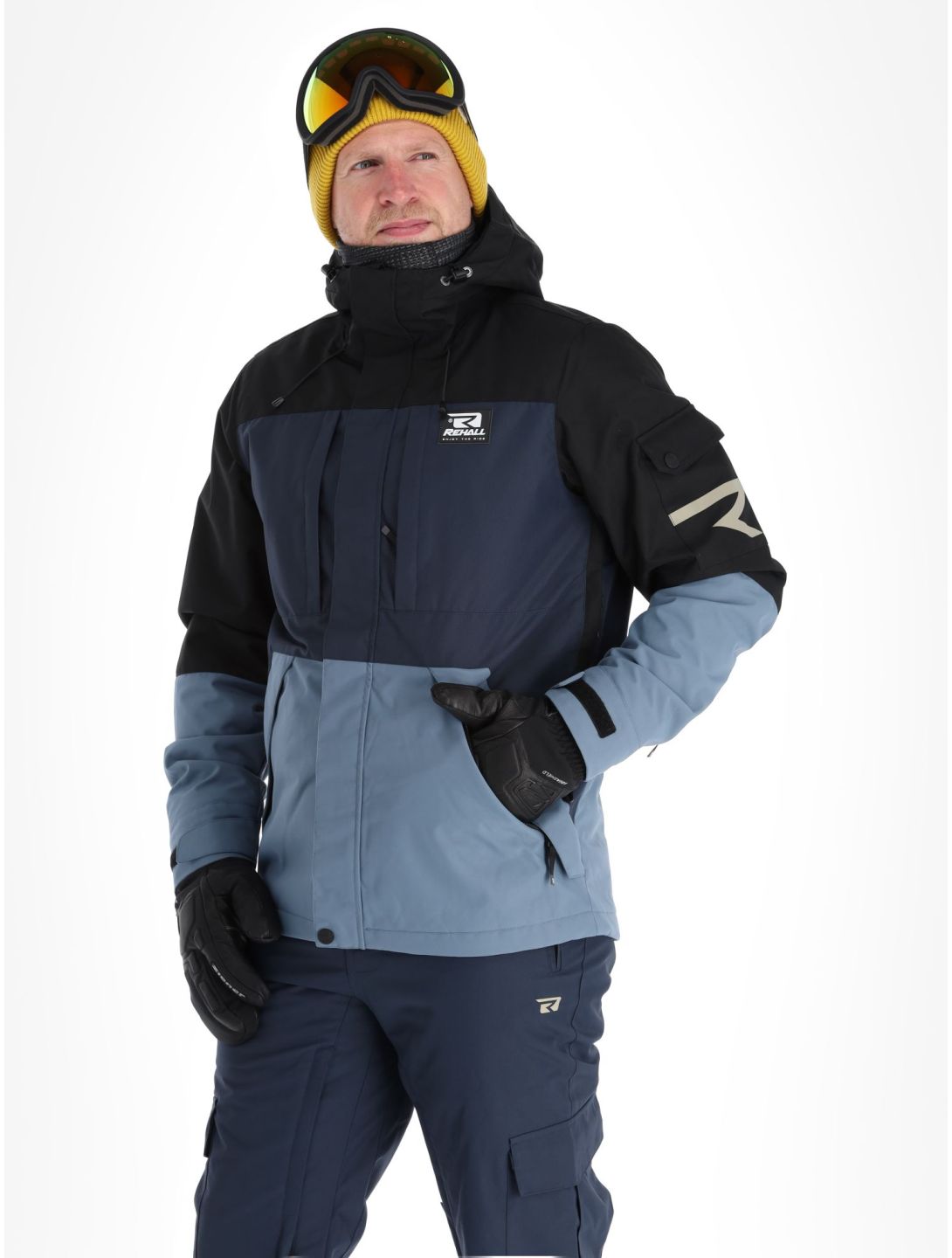 Rehall, Carls-R ski-jas heren Steel Blue blauw, zwart 