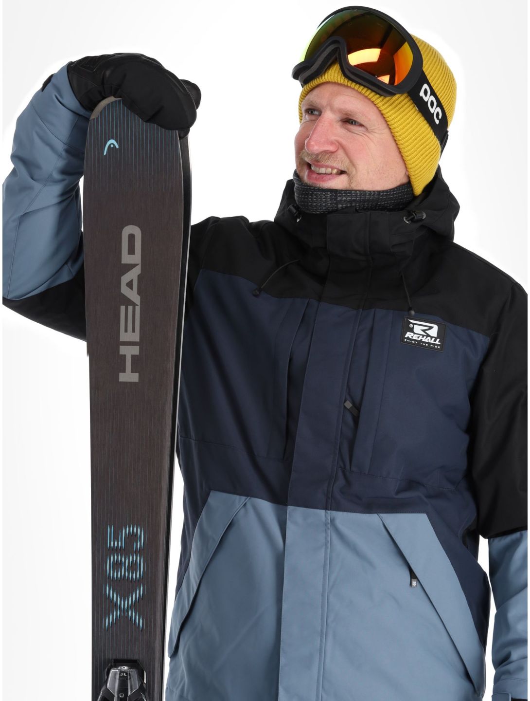 Rehall, Carls-R ski-jas heren Steel Blue blauw, zwart 