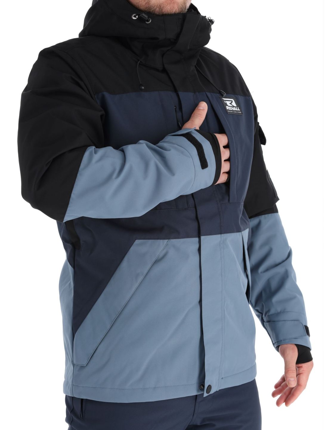 Rehall, Carls-R ski-jas heren Steel Blue blauw, zwart 