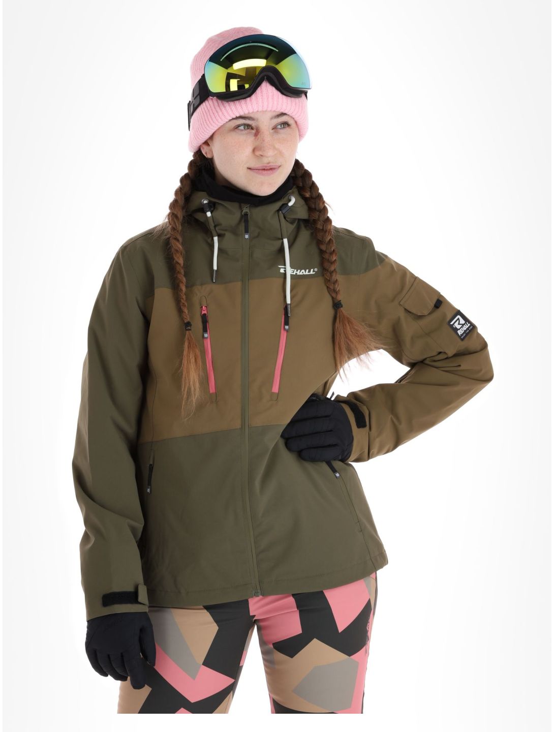 Rehall, Caro-R ski-jas dames Olive groen 