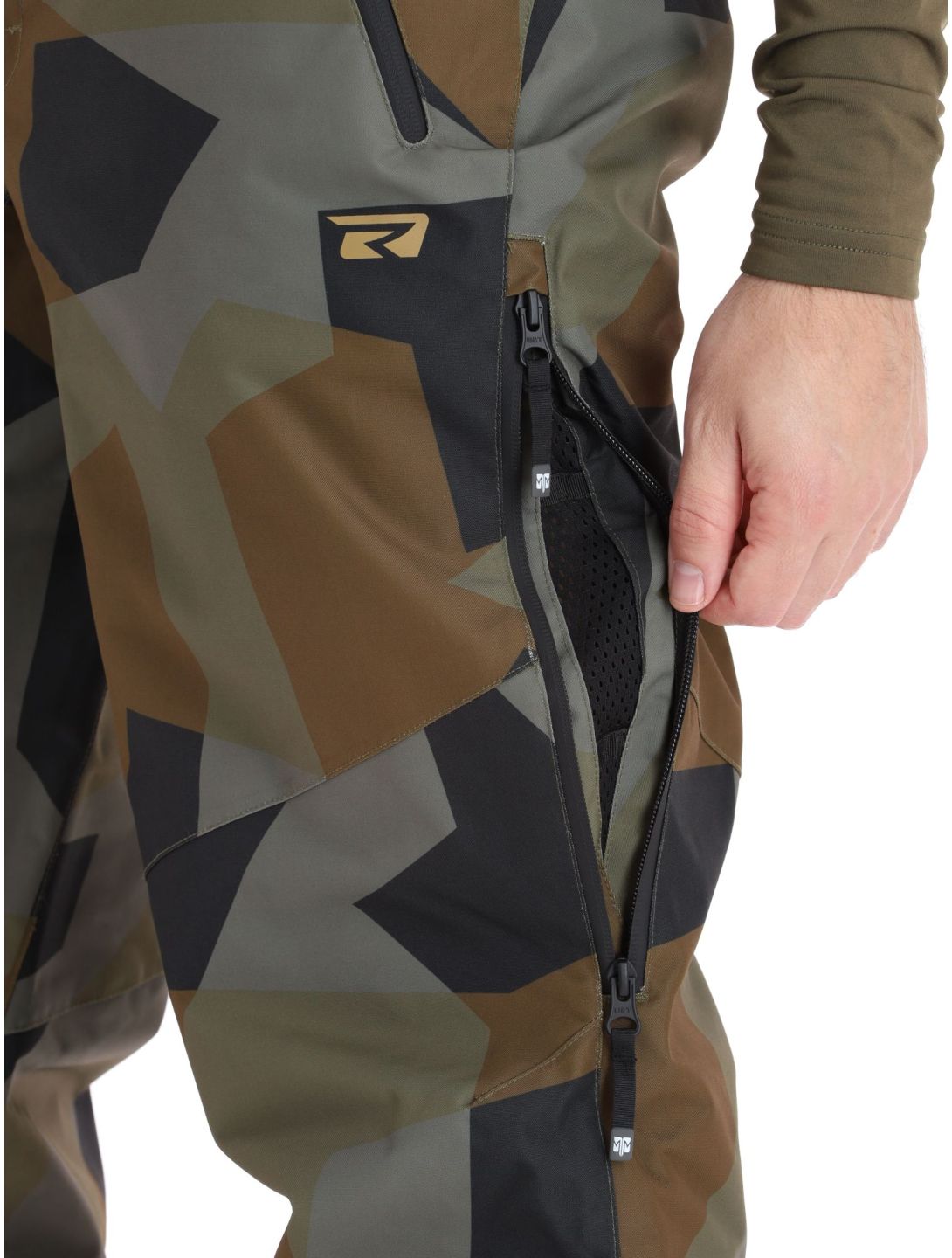 Rehall, Catamount-R skibroek heren Camo Olive grijs, groen, zwart 