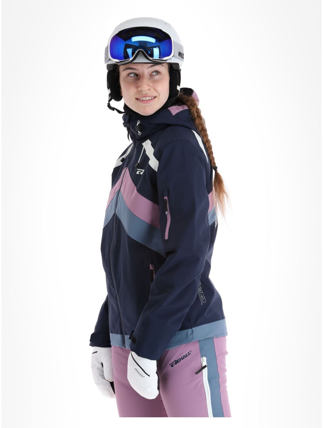 Rehall, June-R ski-jas dames Navy blauw, paars 