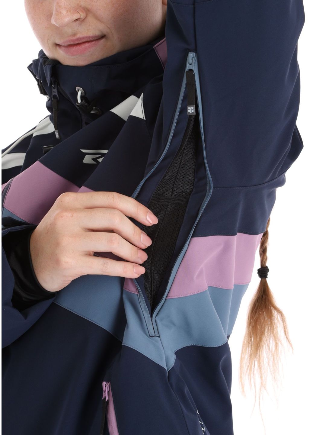 Rehall, June-R ski-jas dames Navy blauw, paars 