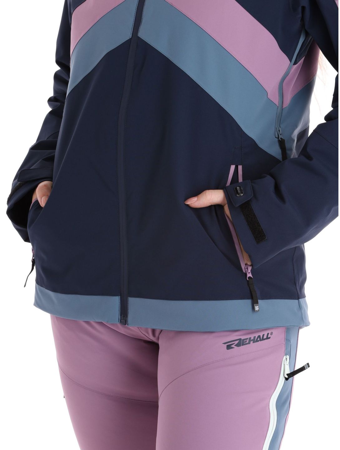 Rehall, June-R ski-jas dames Navy blauw, paars 